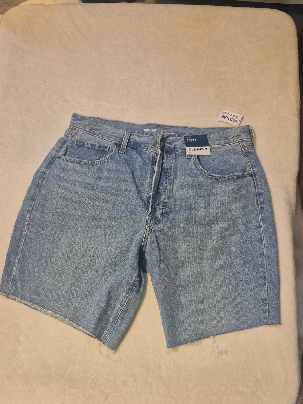 Old Navy Light Blue High-Rise Denim Cutoff Shorts